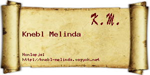 Knebl Melinda névjegykártya