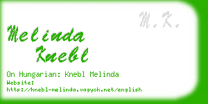 melinda knebl business card